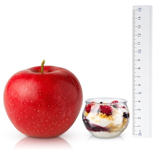 Newtay 50 Pcs 3 oz Sphere Plastic Dessert Cups for Party Small Clear Parfait Appetizer Cups Mini Round Dessert Bowl Disposable Ice Cream Salad Fish Bowl for Serving Wedding Event Birthday Party Cake - Thumbnail 4