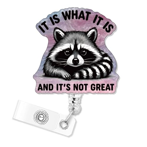 Xipromi It is What It is and It's Not Great Retractable Glitter Badge Reels