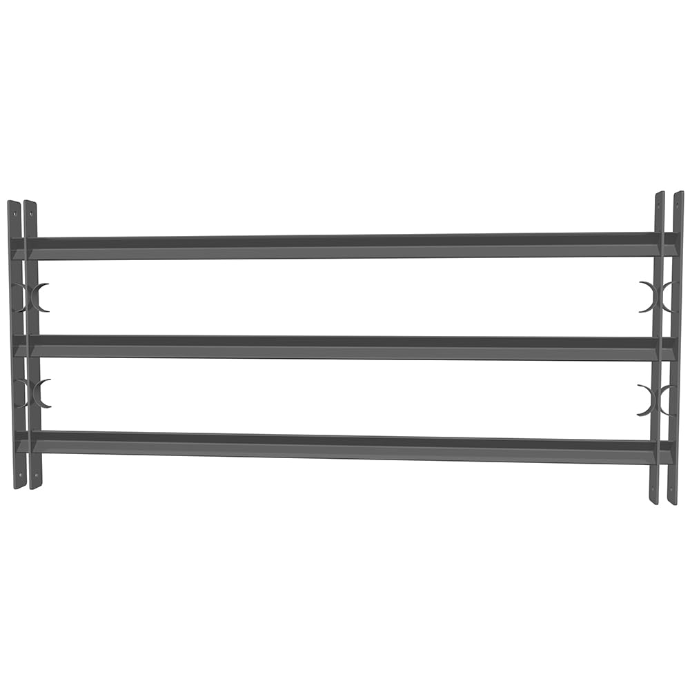 Mucola Fenstergitter Einbruchschutz ausziehbar 45x100-190 cm Silber | Sicherheitsgitter aus verzinktem Stahl, Breite anpassbar, inkl. Montagematerial und Anleitung, für Wohnhaus und Büro
