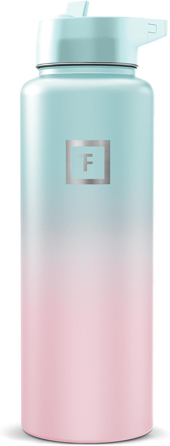 IRON °FLASK 40 oz Wide Mouth Water Bottle with Straw
