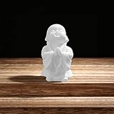 Carefree Fish Buddha Statue Minimalist Sandstone Buda Ornament Monk Figurine Zen Decor Bring Home a Ray of Sunshine