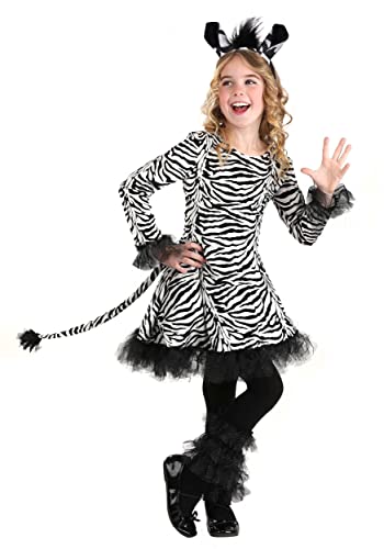 Disfraz completo de cebra para niñas talla Large miniatura 1