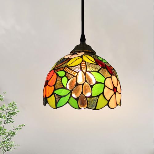 XINYASEE Tiffany Lampada a sospensione, Vintage Deco Vetro lampadari,E27 Plafoniera regolabile in altezza,Lampadario Tiffany per Sospensione Soggiorno Cucina Camera da letto Loft Cafe Balcone (A) XINYASEE Tiffany Lampada a sospensione, Vintage Deco Vetro lampadari,E27 Plafoniera regolabile in altezza,Lampadario Tiffany per Sospensione Soggiorno Cucina Camera da letto Loft Cafe Balcone (A)