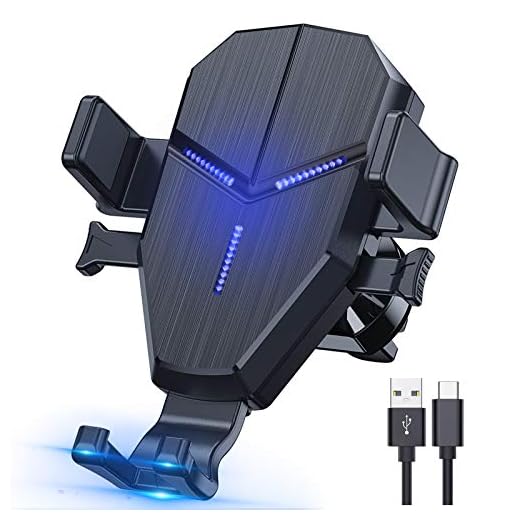 Trådlös billaddare, Avolare 15 W QI snabbladdande automatisk fastspänning luftventil telefonhållare 10 W/7,5 W billaddningsfäste för iPhone 11 Pro Xs Max XR 8 Plus, Samsung S10e Note10 Plus