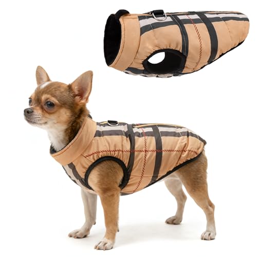 Image of SCENEREAL Winter Dog Vest Coat with Harness Built in