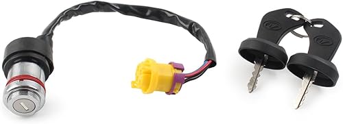 Miniatura 1 de GZYF Interruptor de encendido de motocicleta con kit de llave, 1 juego de interruptor de llave de encendido de repuesto para linhai Bighorn 260 300