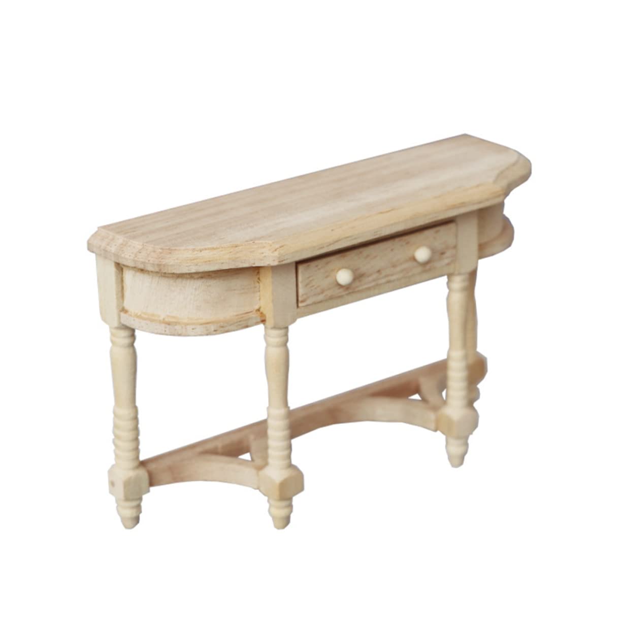 NAMOARLY Miniature Table Ornament Dollhouse Accessory Scale Wooden Table Decor for Creative Mini House Rooms Simple Design for Bedroom and Dressing