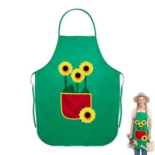 Nexaflow Tablier de Jardinier pour Adultes,cosplay,ablier de Jardinier Tournesol, Costume Carnaval Homme, Femme, Déguisement Nature pour Fête Thème...