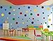 KAIRNE 132 Pièces Autocollant Mural à Pois de Couleur,Sticker Mural Chambre Enfant/Bébé,Sticker Muraux Polka Dot,Amovibles Autocollant Mural Cercles points de Peinture pour Pépinière Chambre D'enfant