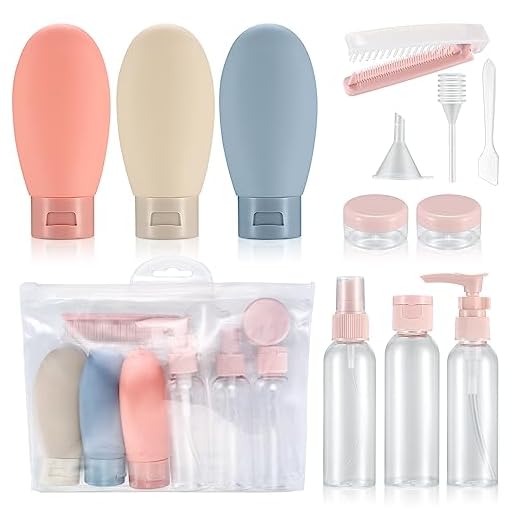 12 Piezas Botellas de Viaje, Contenedores de Viaje, Recipientes de Recargables para Accesorios Champús, Lociones, Cosmético, Gel de Ducha