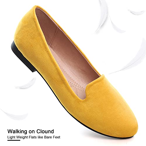 Image of Dear Time Women's Casual Loafers Flats Comfortable Round Toe Dress Shoes Slip On Ballet Flats for Women Work Office Shoes