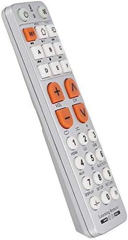 ASHATA Remote Controller,Learning Type Large Button TV Remote Control,Controller Replacement,Easy to Recognize and Press for Children and the Elderly