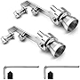 2PCS Turbo Sound Whistle, Aluminum Alloy off Valve Muffler Whistle, Car Roar Maker Tail Whistle, Car Turbo Blow off Simulator Whistler for Most Cars (Silver)