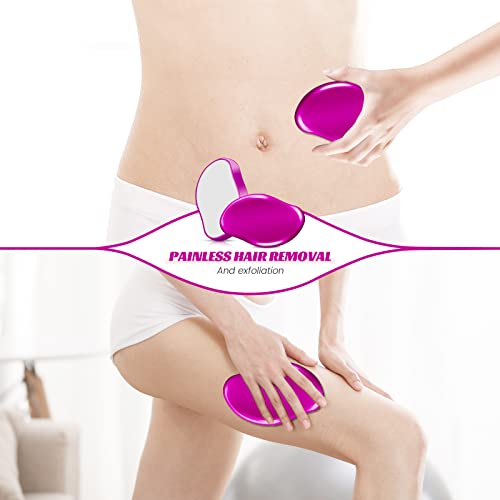 Hoyesch Crystal Hair Eraser For Women And Men, Reusable Crystal Hair Remover Magic Painless Exfoliation Hair Removal Tool, Magic Hair Eraser For Back Arms Legs (Purple) #TOP1