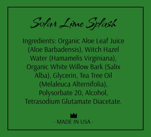 Alien Shave Premium After Shave Splash For Men (Solar Lime). Powered With Aloe & Witch Hazel 3.4 Oz (1-Pack) #TOP1