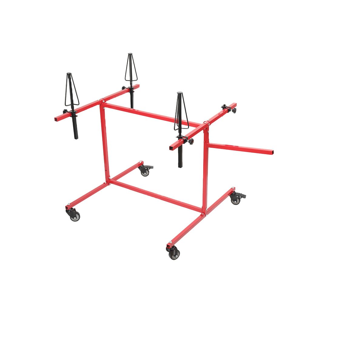 Fahrbar Felgenlackierständer, 360° Drehbar Lackierständer Auf Rädern, Verstellbar Felgen Lackierständer für 4 Felgen Felgen lackieren Ständer Halter
