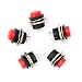 Produktbild Ytian 5 Stück 16 mm Push Button Switch AC 6A/125V 3A/250V Schalter Momentary Mini Push Button Power On/Off , Rot