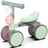 Balance Bike with Headlight- Lightweight & Modern Design | Toys For 1 Year Old Boy & Girl- Safe, Easy Build Toddler Bike, First Birthday Gift- Baby Toys 12-18 Months, Non-Slip Wheels, Parent-Approved