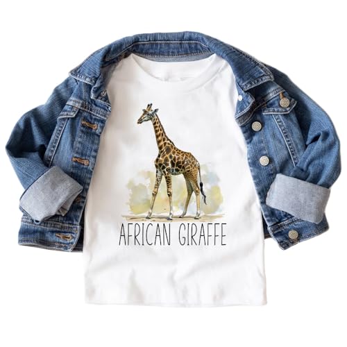 African Giraffe Toddler Shirt - Cute Educational Giraffe Animal Species Kids Safari Clothing - Natural Boho Toddler & Youth Tee2