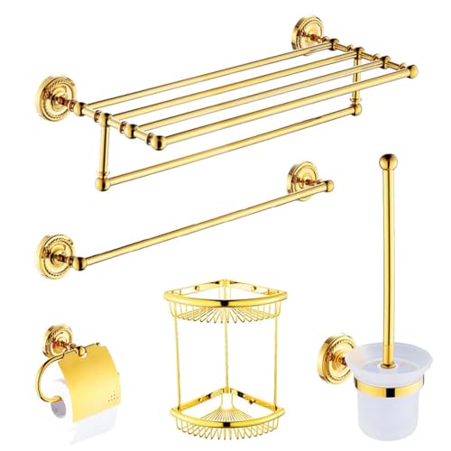 Porte-serviettes en cuivre support rangement serviettes salle de bain mural