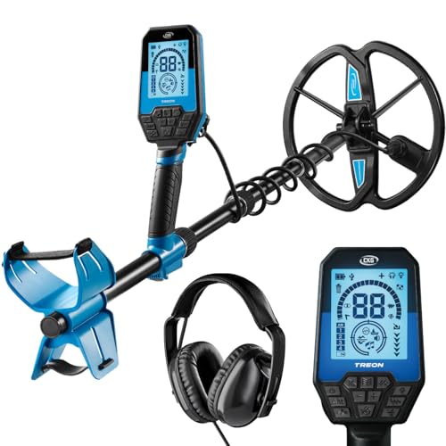 CKG Treon Professional Metal Detector for Adults, Fully Waterproof, 11' DD Coil, High Frequency 18.75 kHz Gold Metal Detector with Treasure, Prospecting, All Metal, Pinpointer Modes