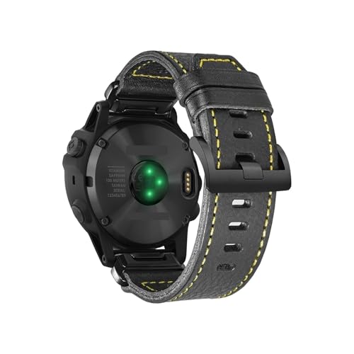 20mm 22mm 26mm�N�C�b�N�X�g���b�v�ɓK������Garmin Fenix 7 6 5/MARQ Instinct Tactix(HGA128BLK-YEL,22mm)