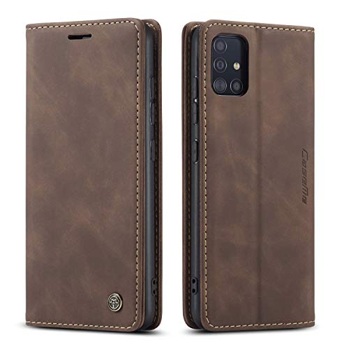 Samsung Galaxy A51 5G Case,Samsung A51 5G Case Wallet with Card Holder Kickstand Magnetic,Leather Flip Wallet Case for Samsung Galaxy A51 5G 6.5 Inch(Coffee)