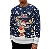 Mens Christmas Jumper Sweatshirts Novelty Knitwear Top Long Sleeve Sweaters Xmas Jumpers Santa Sweatshirt Festive Sweater Sweater Top Jumpers Adult Christmas Sweatshirt Boys Festive Santa Tops S-5Xl #1