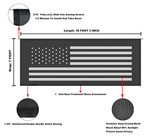 Image of RV Awning Mesh Sun Shade Screen for Motorhome Camper Trailer Sunshade