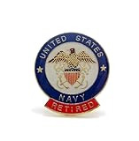 United State Navy Retired Insignia Seal Lapel Hat Pin Military PPM582