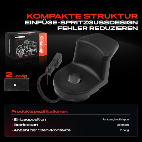 Frankberg 1x Heckklappenschloss 2-Polig Kompatibel mit E46 318 320 330 Coupe 1999-2006 E91 318 320 335 Kombi 2004-2012 E61 525 530 Kombi 2004-2010