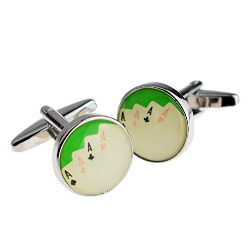Mancuernillas RGT con diseño 4 Ases para hombre