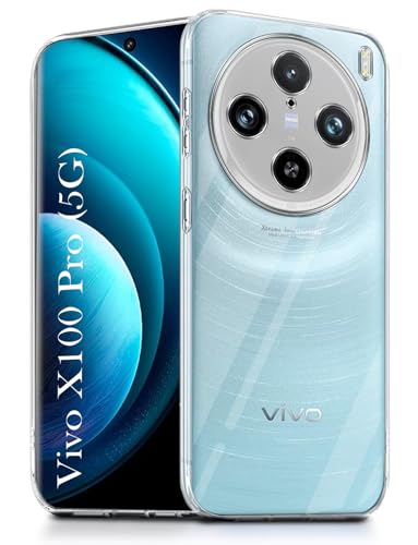 Image of Jkobi Back Cover for Vivo X100 Pro 5G (Silicone Clear Shockproof Case with Camera Protection | Soft and Flexible | Transparent)