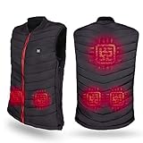 Muawo Premium beheizbare Weste | Größe S | Heizweste für Damen und Herren | Kleidung bis 55°C mit 5 beheizten Zonen | beheizte Weste OHNE AKKU (Powerbank)