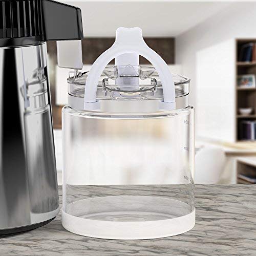 Life Basis 4L Glass Collection Bottle for Water Distiller 1 Gallon Water Carafe High Temperature Resistance High Strength and High Hardness