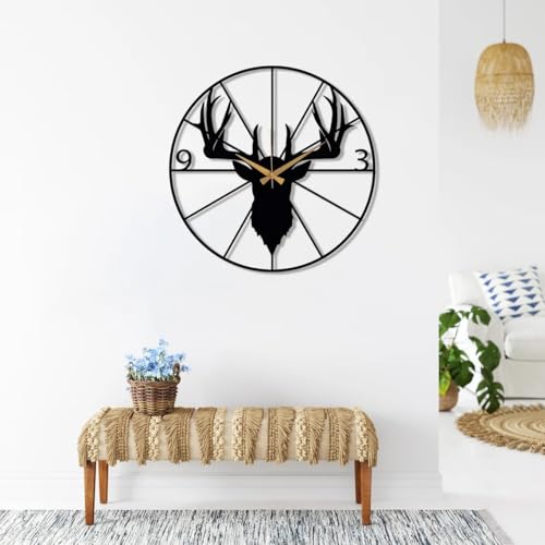 Image of Morden Metal Wall Clock for Living Room, Bedroom, Office, Kitchen, Stylish Wall Clock for Home and Hall, Designer Big Size Modern (DA-237, 40 CM)