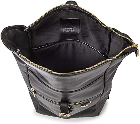 Berliner Bags Premium Leather Backpack Harlem, Laptop Bag and Travel Rucksack for Men Women - Black/Gold 7 Berliner Bags Premium Leather Backpack Harlem, Laptop Bag and Travel Rucksack for Men Women - Black/Gold