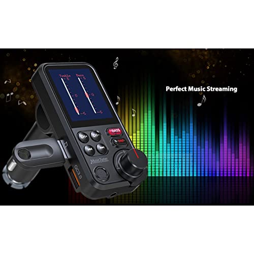 Transmetteur FM Bluetooth 5.0 de voiture anti-interférence avec égaliseur EQ et chargeur USB
