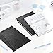 100 Pack Binding Covers and Backs Set, 8.5x11 Inches, Including 50 Pcs 5 Mil Clear PVC Binding Covers, 50 Pcs 12 Mil Black Paper Leather Textured Binding Covers, Letter Size