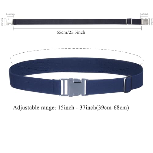 WELROG Toddler Kids Adjustable Buckle Belt - Elastic Child Silver Buckle Belts for Girls Boys2