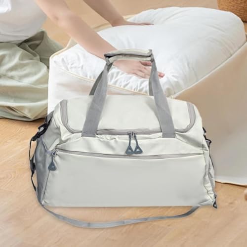 Travel Duffle Bag for Men Women Versatile Luggage Bag for Workout Business Trip, White4