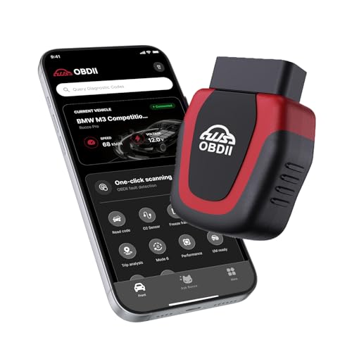 UJS Rocco Pro OBD2 Scanner Bluetooth for iPhone & Android, No...