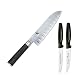 Produktbild Kai Santokumesser Kullen 18 cm Shun Damast DM-0718 plus je 1 x SCHARFsinnig Messer B & S