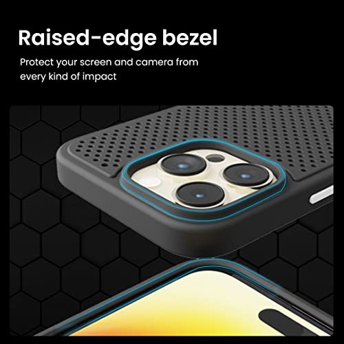 Image of Totem Graphene Case for iPhone 13 Pro Max Back Case Cover | 10ft Drop Protection | Heat Dissipation | Non Magsafe (TPU, Black)