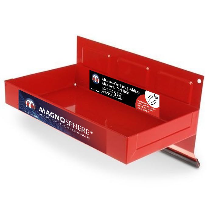 Magnetschale Werkzeug-Schale magnetische Ablage Magnet-Haftschale 240 x 115 x 30mm Magnetkorb Magnet-Ablage Dosen- Spraydosen-Halter Magnetteller hält an Metall Werkstattwagen oder Lochwand