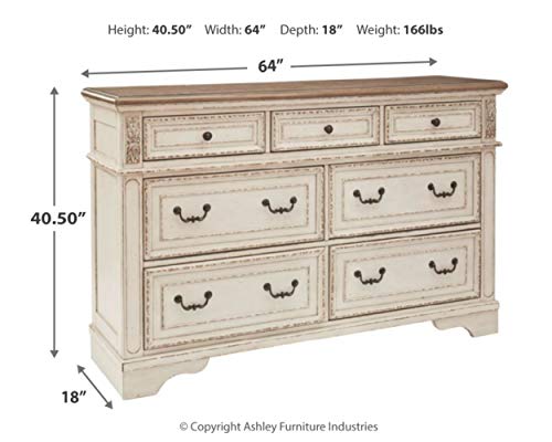Signature Design By Ashley B743-31 Realyn French Country 7 Drawer Two Tone Dresser thumb #2