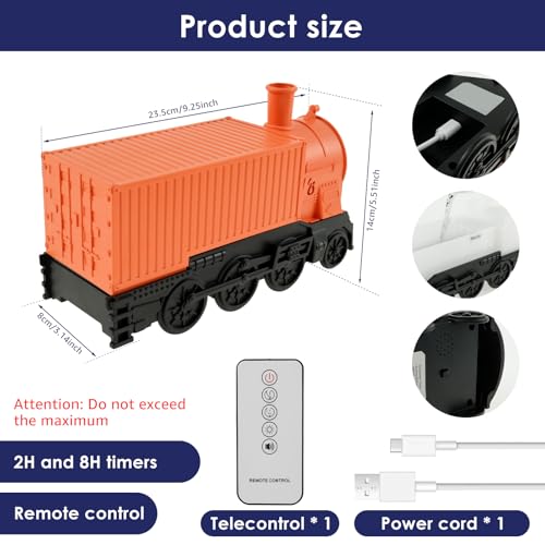 Difusor aromático eléctrico en forma de tren naranja miniatura 2