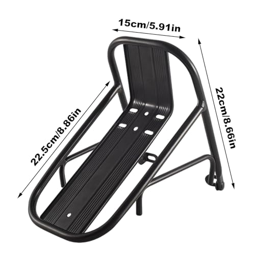 Estante de carga frontal antideslizante para bicicletas y bolsas de lona 6