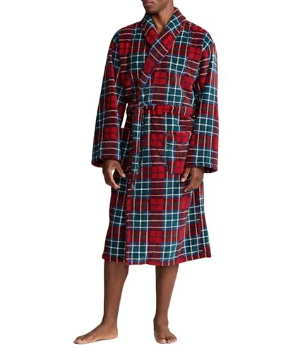 POLO RALPH LAUREN Mens Plush microfiber Shawl Collar Robe large/xlarge plaid