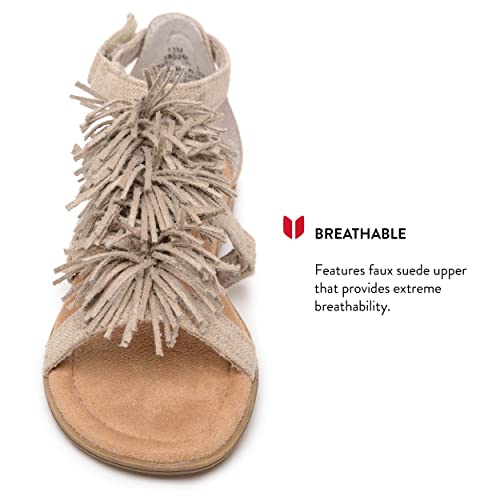 Minnetonka Eloise - Strap Sandals for Toddlers Crafted with Faux Suede Upper, Fabric Lining, Velcro Ankle Strap Closure, Cushioned Footbed, and Rubber Outsole3